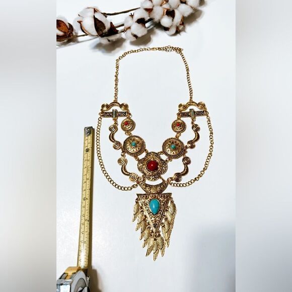 Boho statement necklace N65 - Picture 5 of 6